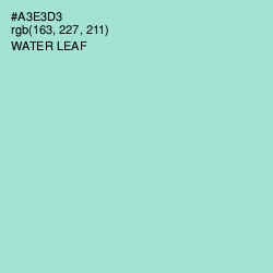 #A3E3D3 - Water Leaf Color Image